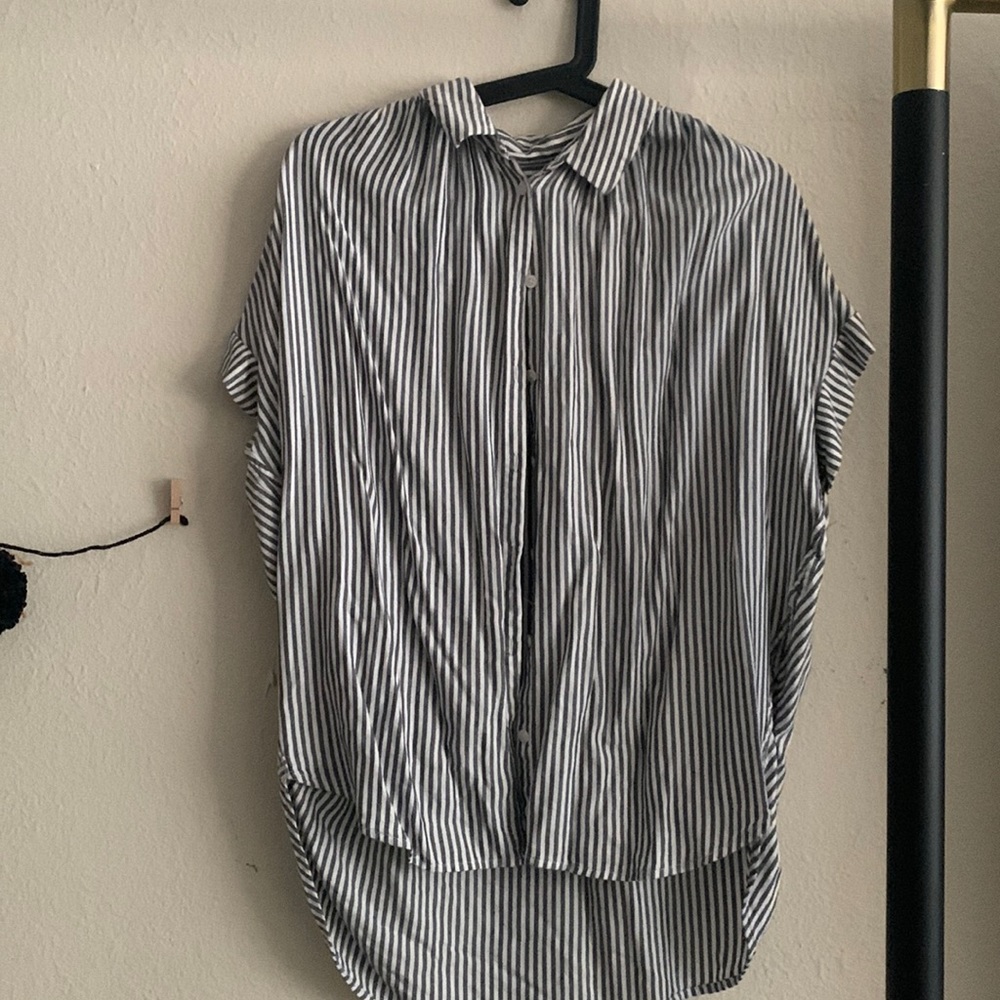 SOLD - Madewell | casual pinstripe blouse